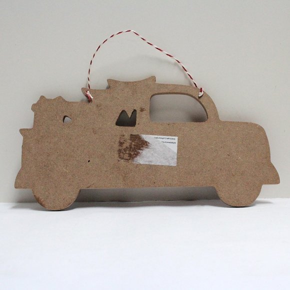 Happy Holidays Hanging Christmas Tree Presents Red Delivery Truck - Picture 2 of 5